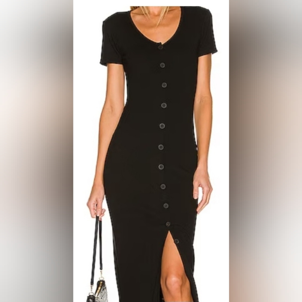Steve Madden Women's 90s Y2K Neutral Black Button-Down Dress Size XS NWOT - Picture 1 of 5